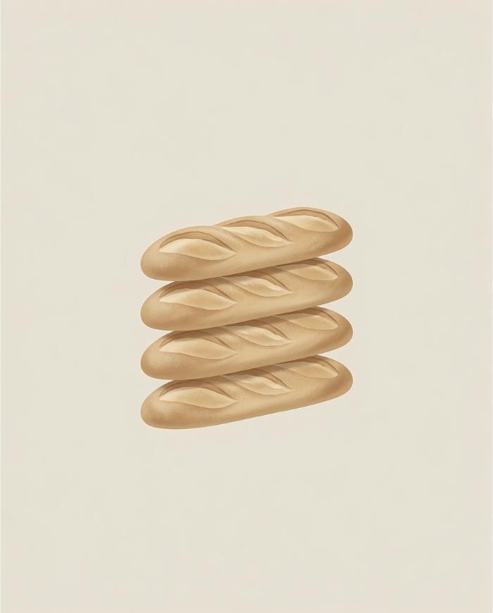 Illustration — baguettes tradition artisanales, Boulangerie D'Amore Nice