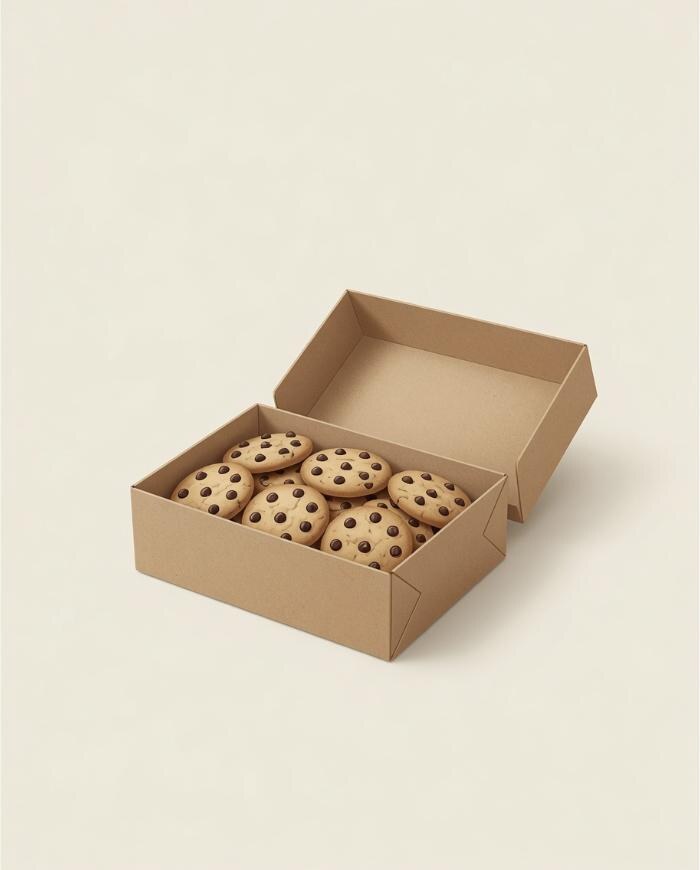 Illustration — La Boîte Cookies, boîte de cookies artisanaux, Boulangerie D'Amore Nice