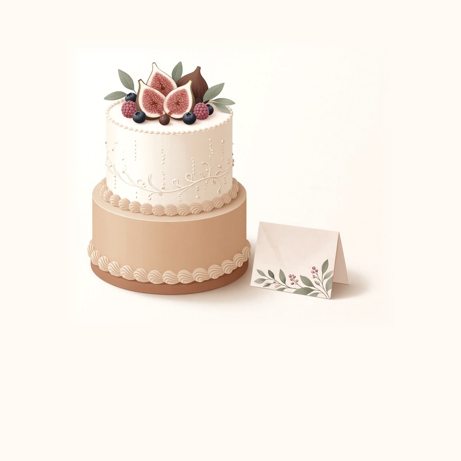 Illustration — gâteau de célébration et menu sur mesure, traiteur Boulangerie D'Amore Nice