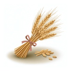 Illustration — gerbe de blé, levain naturel, Boulangerie D'Amore Nice